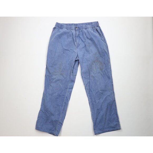Izod Other - Vintage 80s 90s Izod Mens Large Distressed Stonewash Pigment Dye Wide Leg Pants